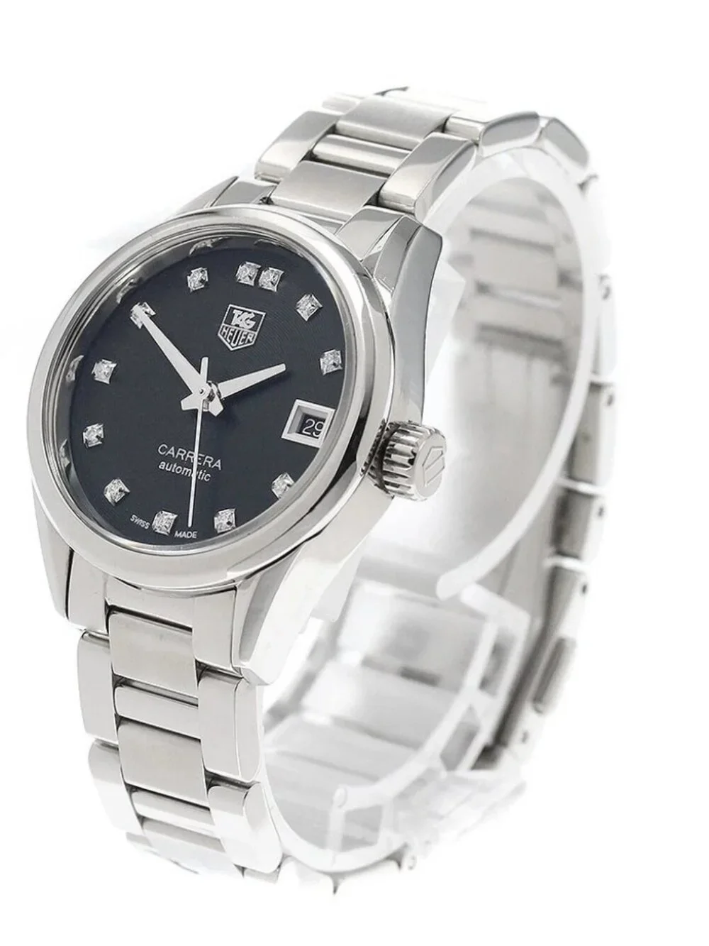 TAG HEUER Carrera WAR2413-3 12P diamond date Automatic Ladies Watch_957415